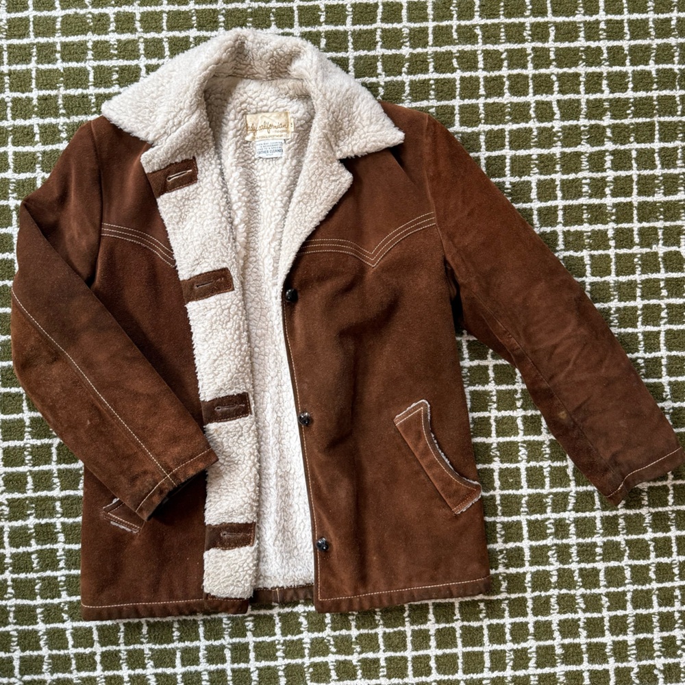 Vintage Lady Californian Shearling Suede Coat